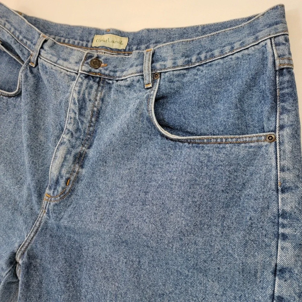 Vintage 90s GreatLand Mens Denim Shorts Blue 5-Pocket Cotton Jean Shorts Size 40